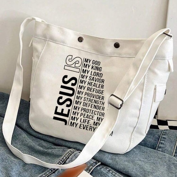 Canvas Christian Shoulder Bag - Picture 1 of 10